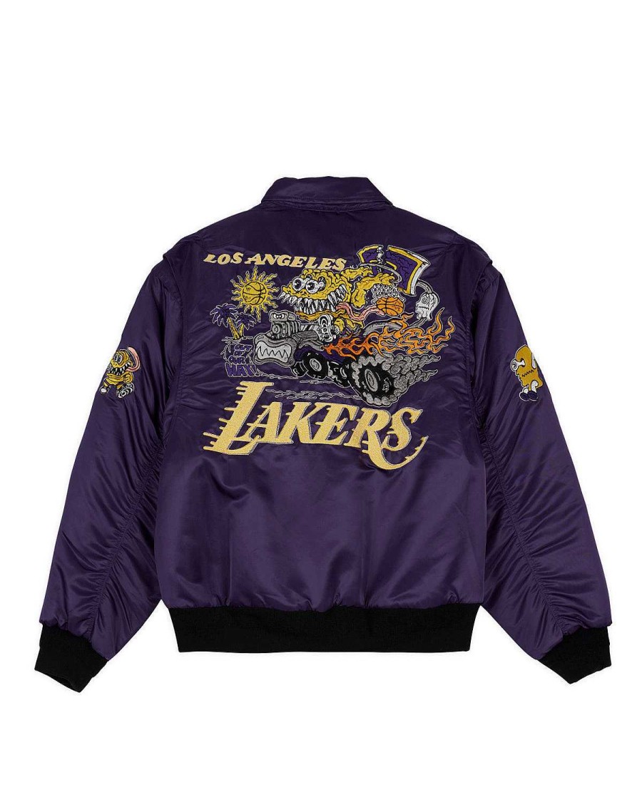 Jasje | Brain Dead Brain Dead X Nba Los Angeles Lakers Flight Jacket Purple