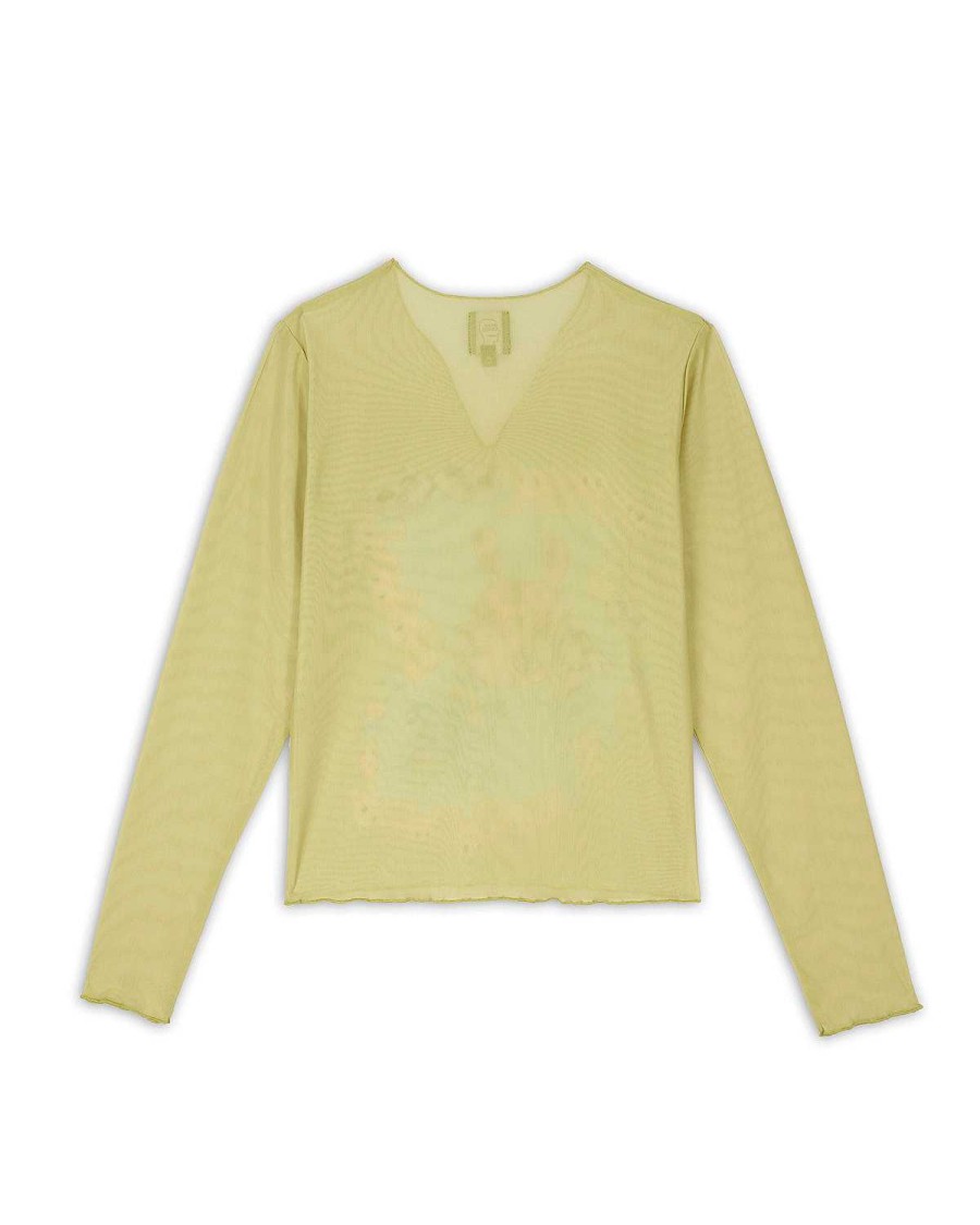 Lange Mouw | Brain Dead Gaspar Doll Mesh Top Moss