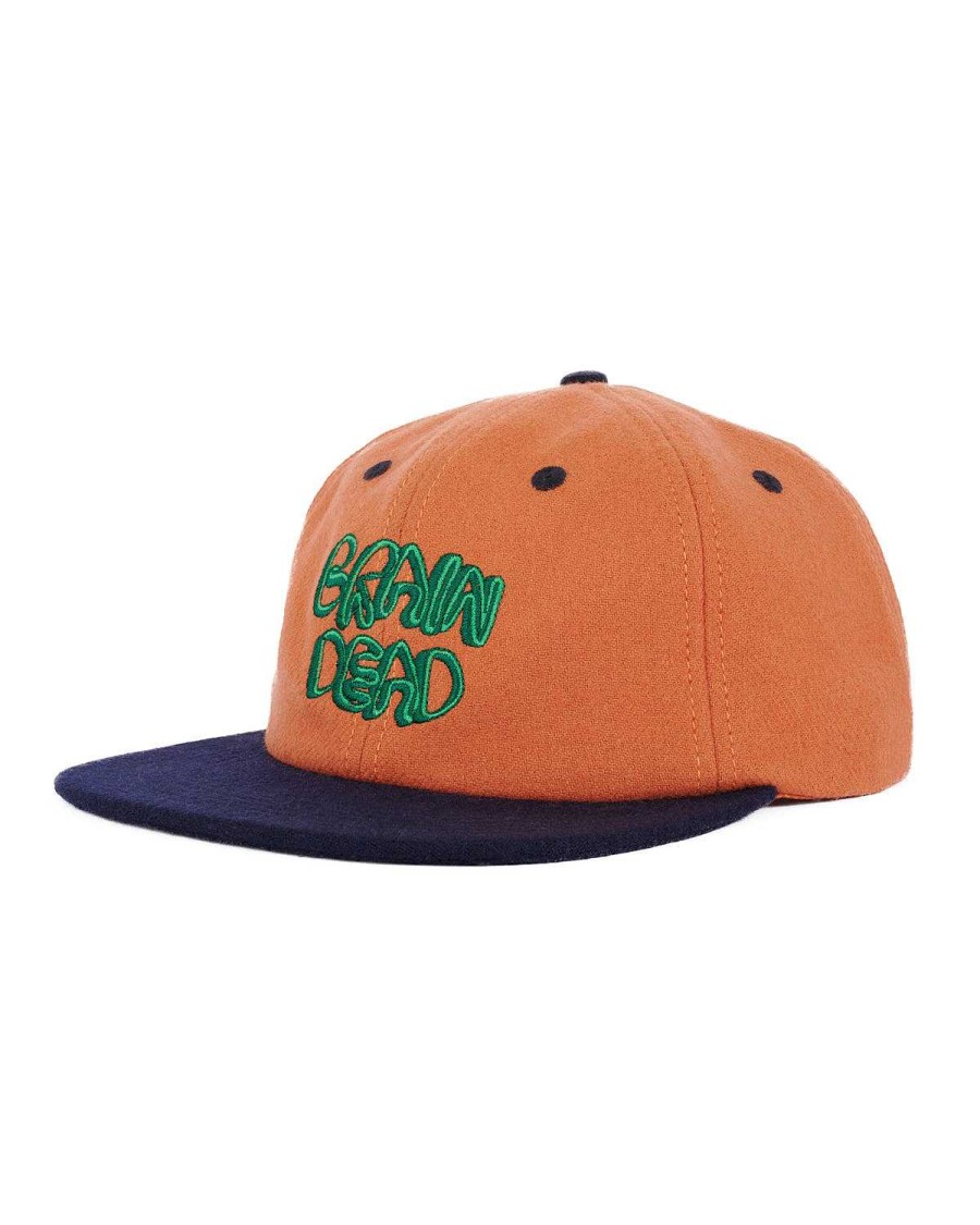 Hoed | Brain Dead Plato Wool 6 Panel Cap Orange