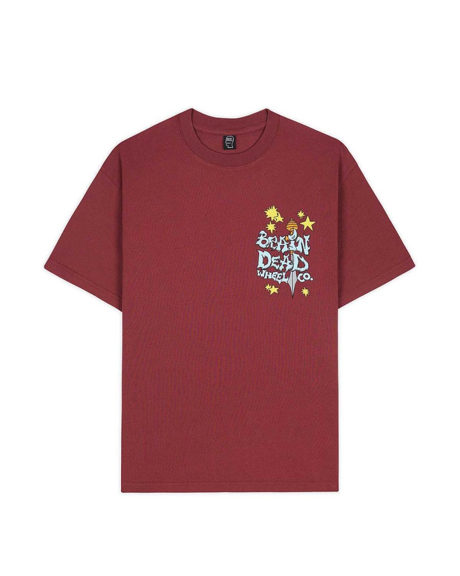 T-Shirt | Brain Dead Brain Dead Wheel Co T-Shirt Burgundy