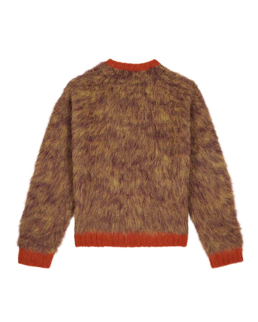 Trui | Brain Dead Marled Alpaca Crewneck Sweater - Mocha Mocha/Terracotta