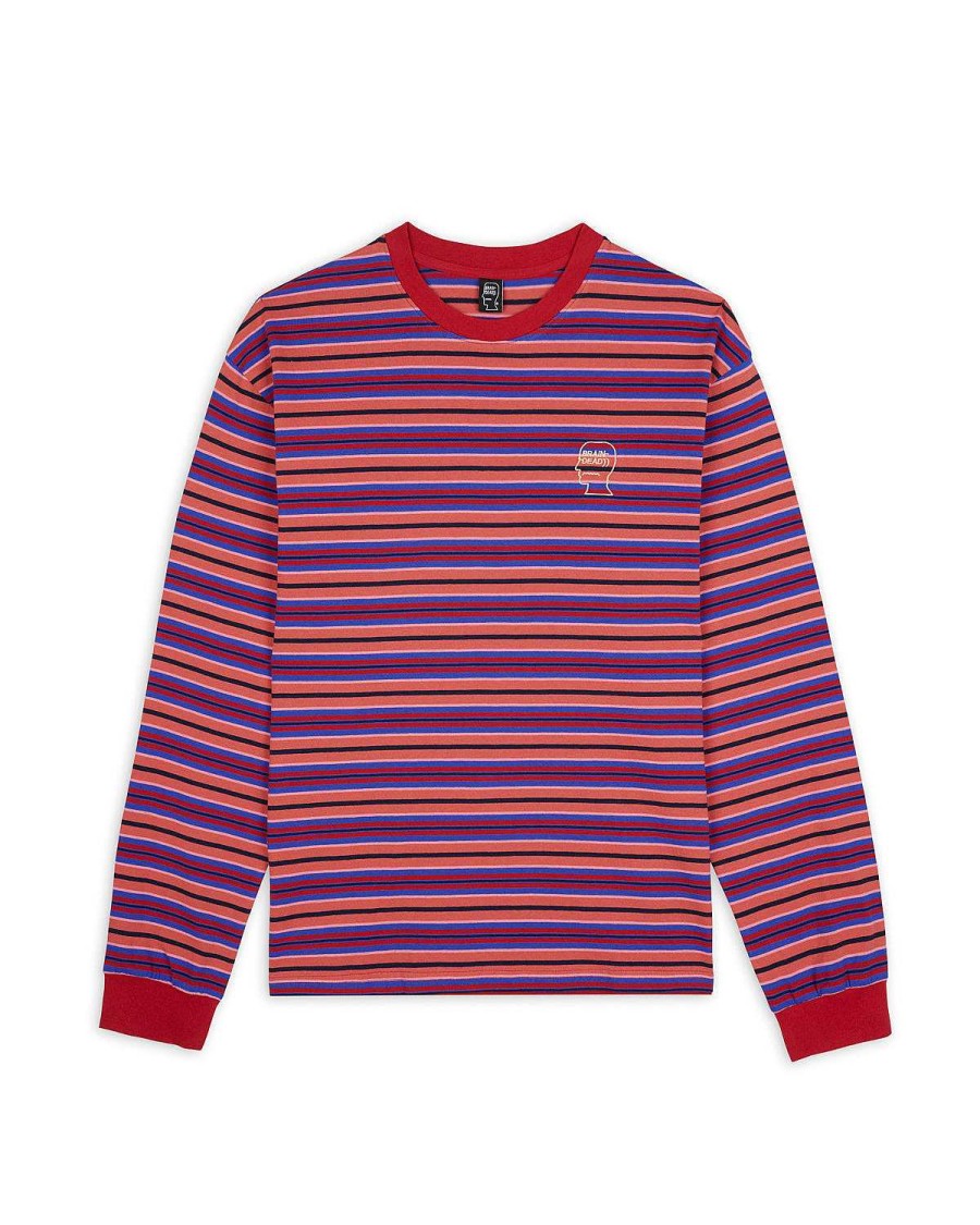 Lange Mouw | Brain Dead 92 Striped Long Sleeve Cherry Multi