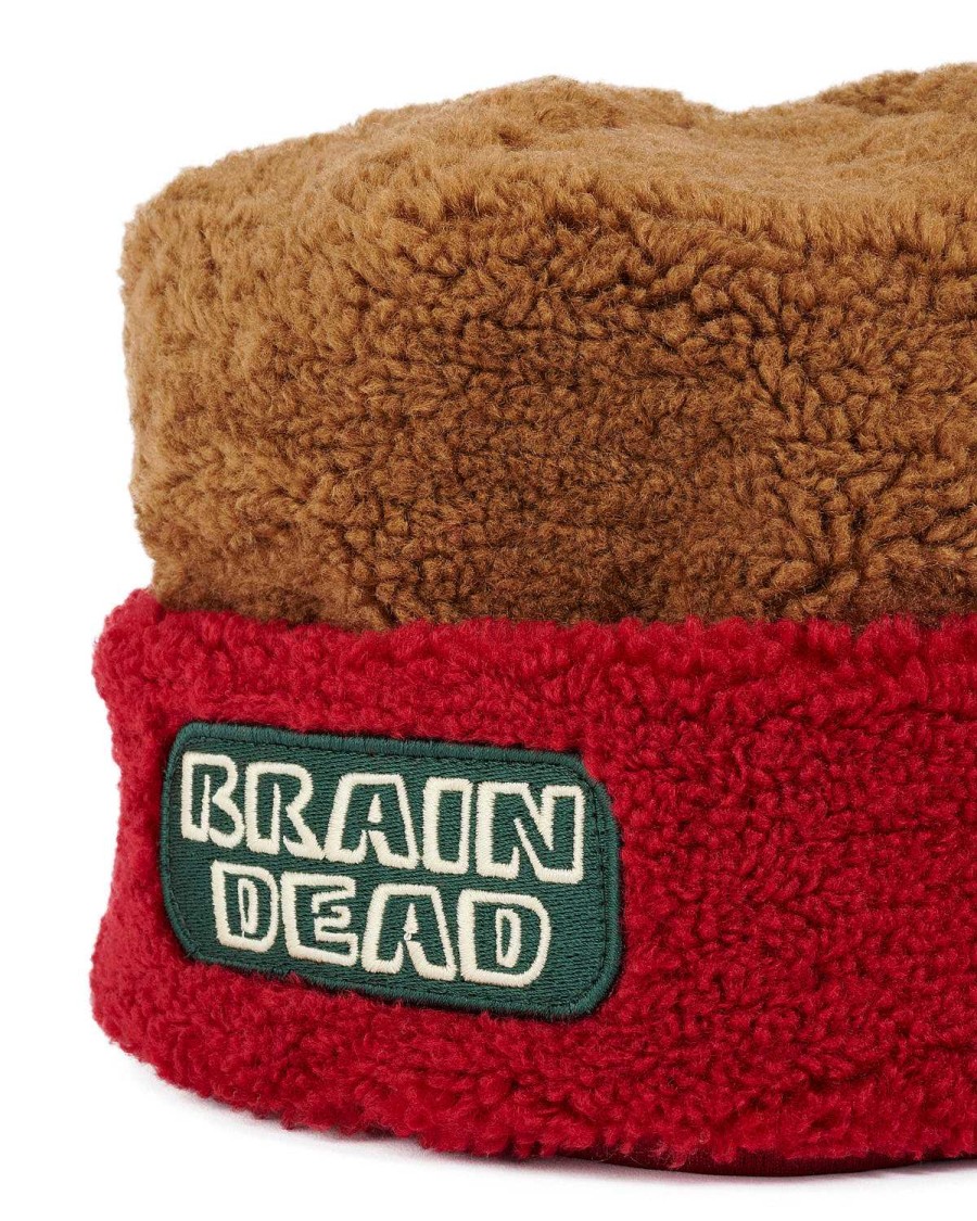 Hoed | Brain Dead Marker Stamp Sherpa Beanie Brown Multi