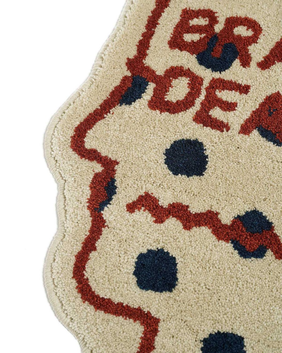 Tapijt | Brain Dead Logo Head Polka Dot Rug Tan