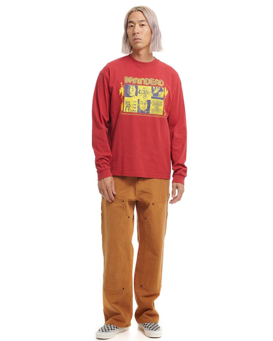 Lange Mouw | Brain Dead Telescopic Long Sleeve Red