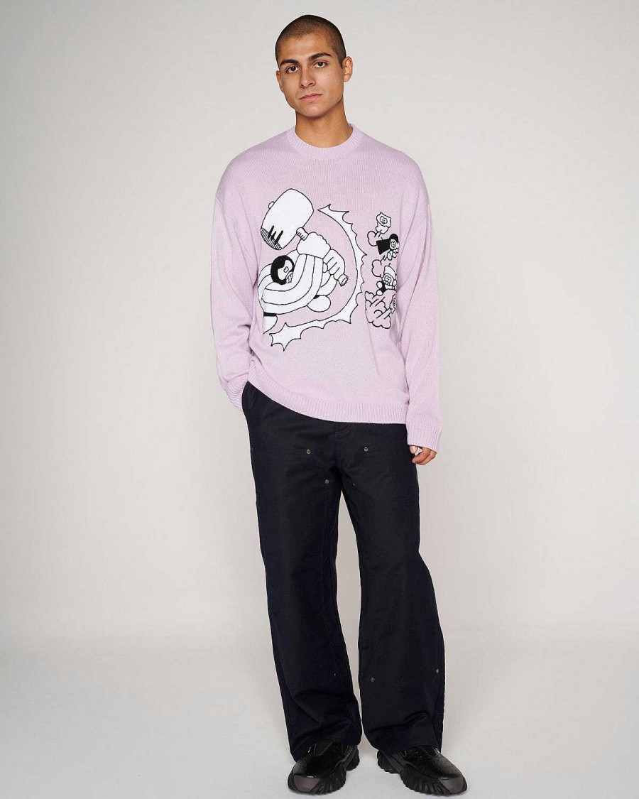 Trui | Brain Dead Hammer Sweater Lilac